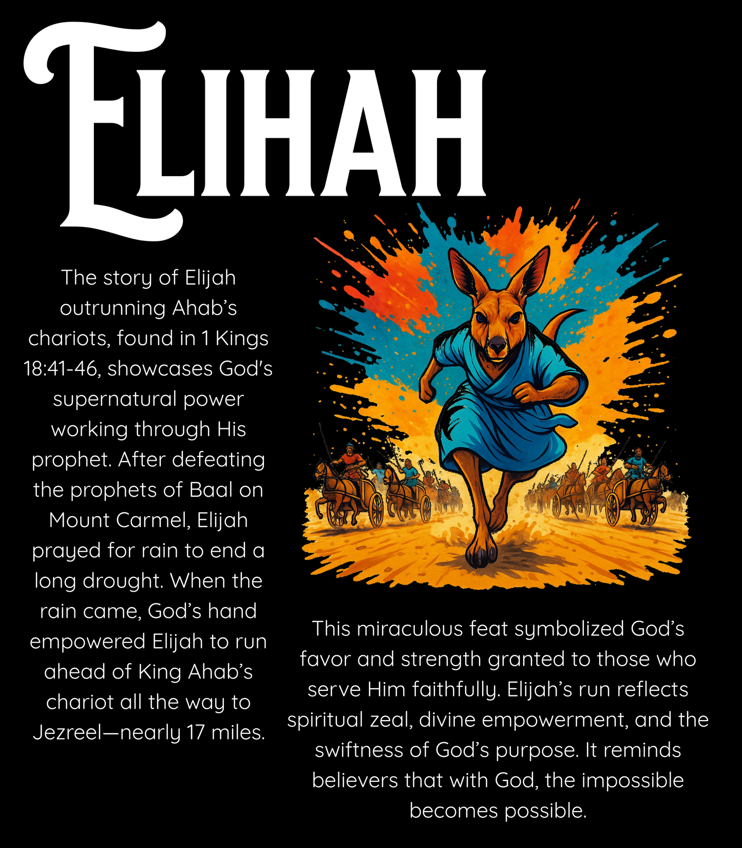 “Elijah’s Victory Run – Youth Christian T-Shirt”