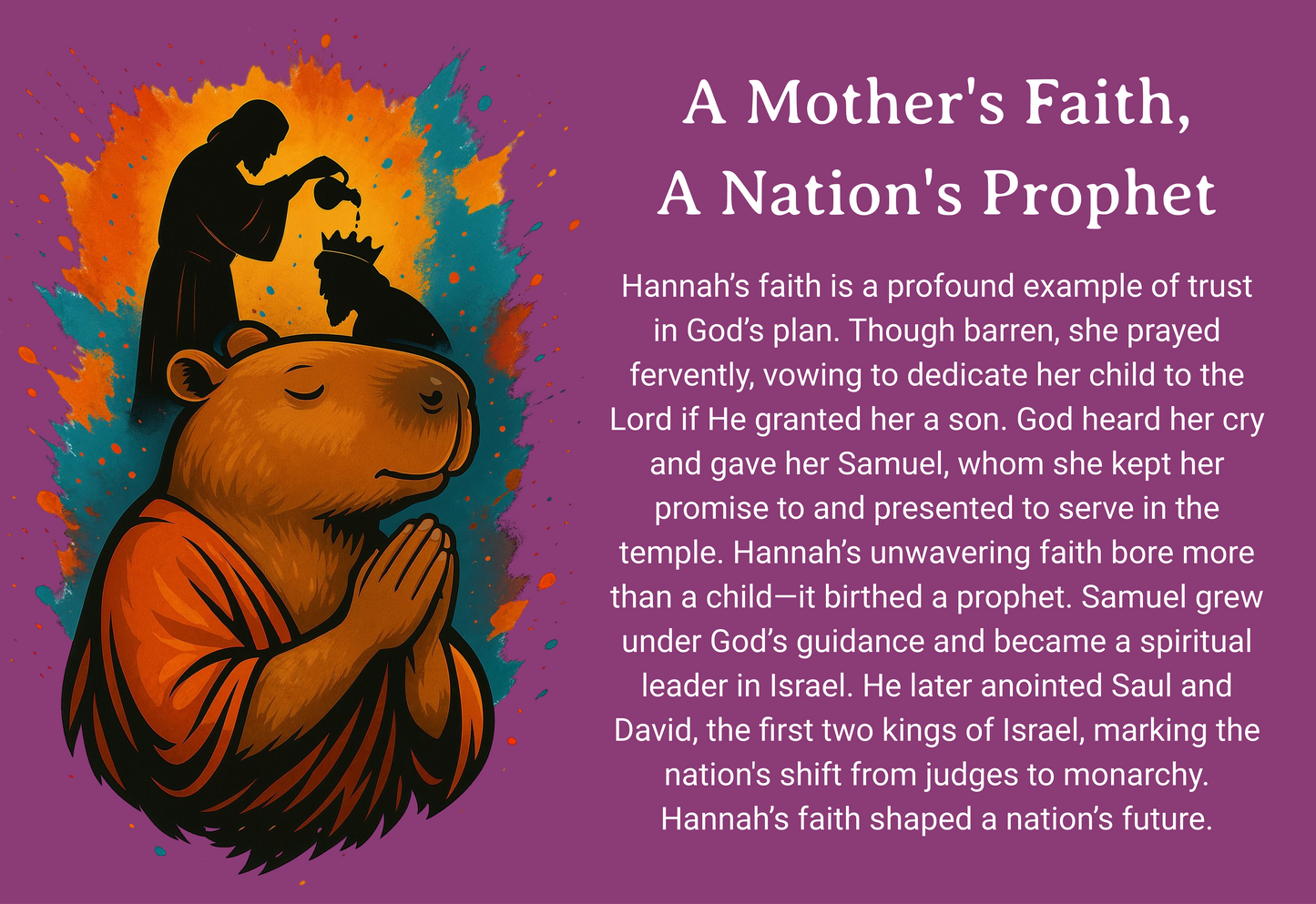 “Hannah’s Prayer – Youth Christian T-Shirt”