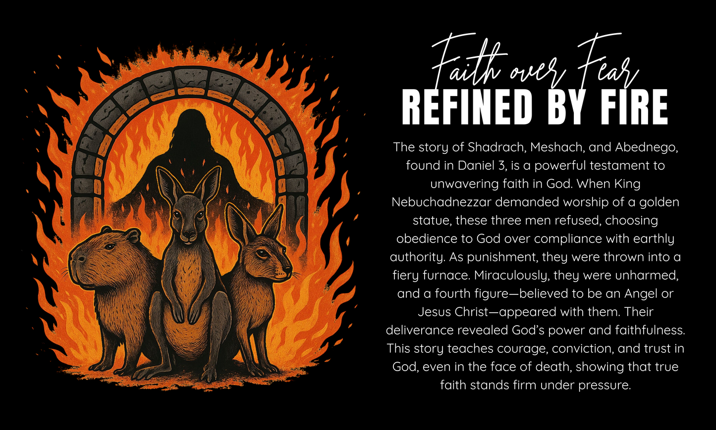 “Faith in the Fire – Youth Christian T-Shirt”