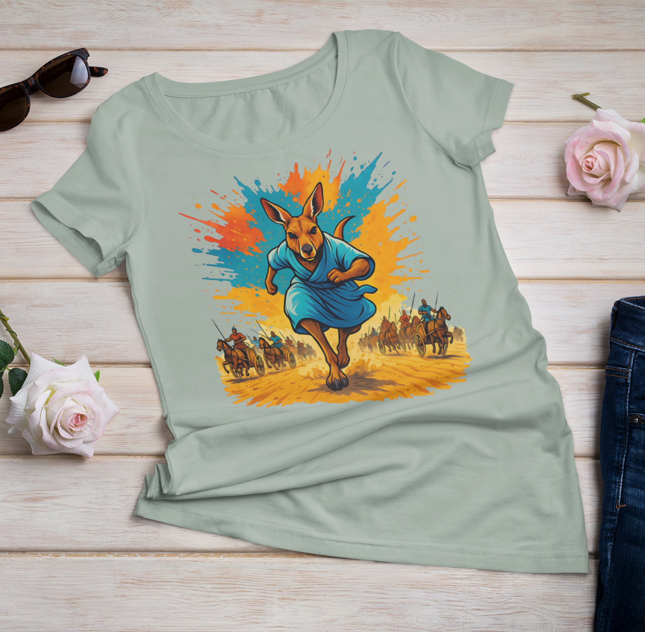 “Elijah’s Victory Run – Women’s Festival Scoop Christian Tee”