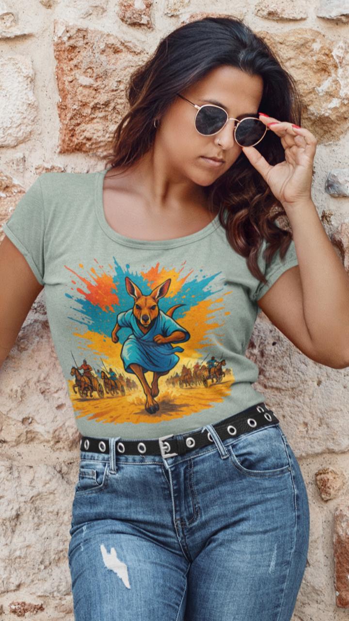 “Elijah’s Victory Run – Women’s Festival Scoop Christian Tee”