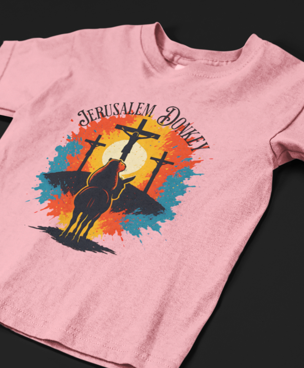 “The Jerusalem Donkey – Youth Christian T-Shirt”