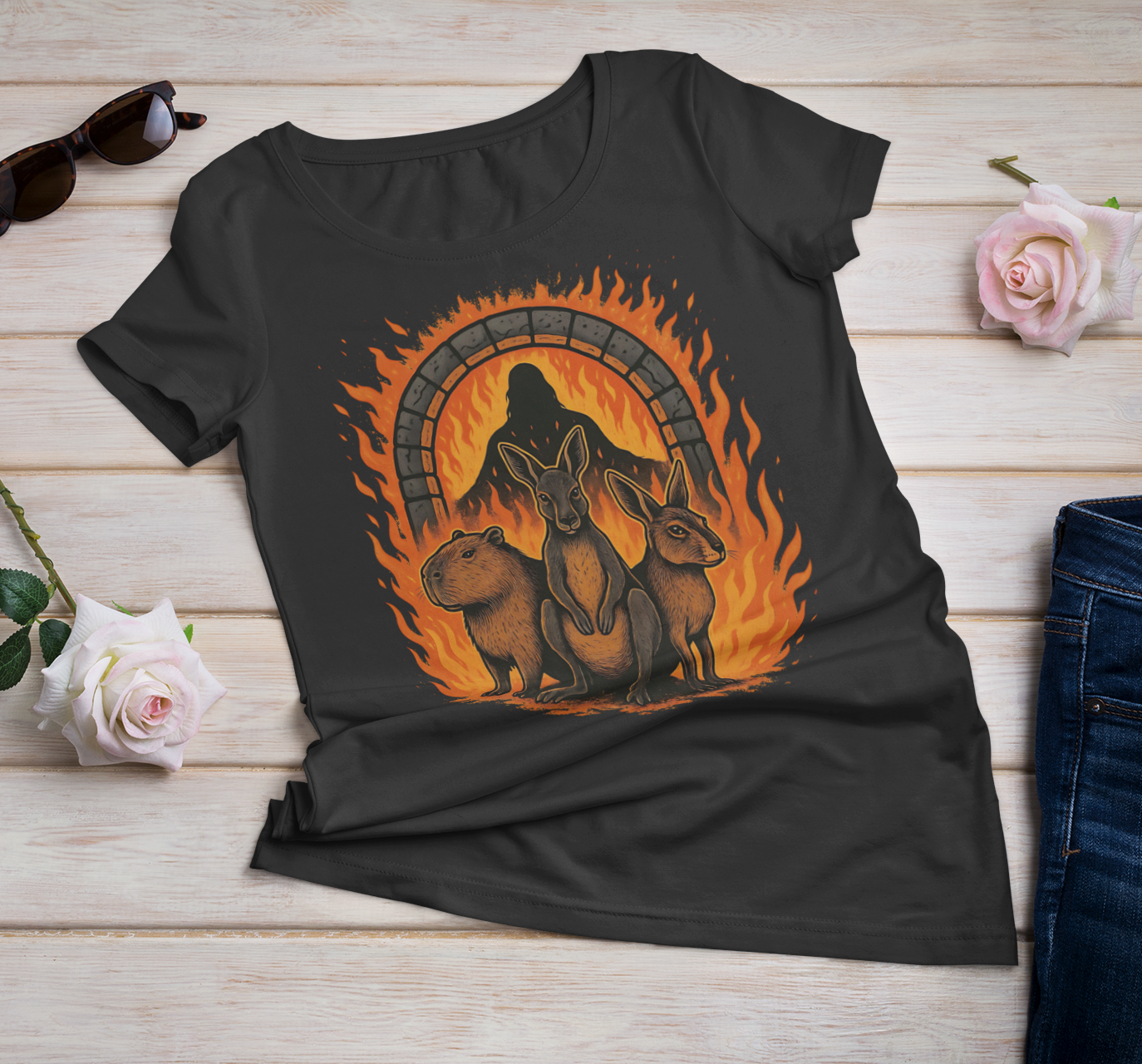 “Faith in the Fire – Women’s Festival Scoop Christian Tee”
