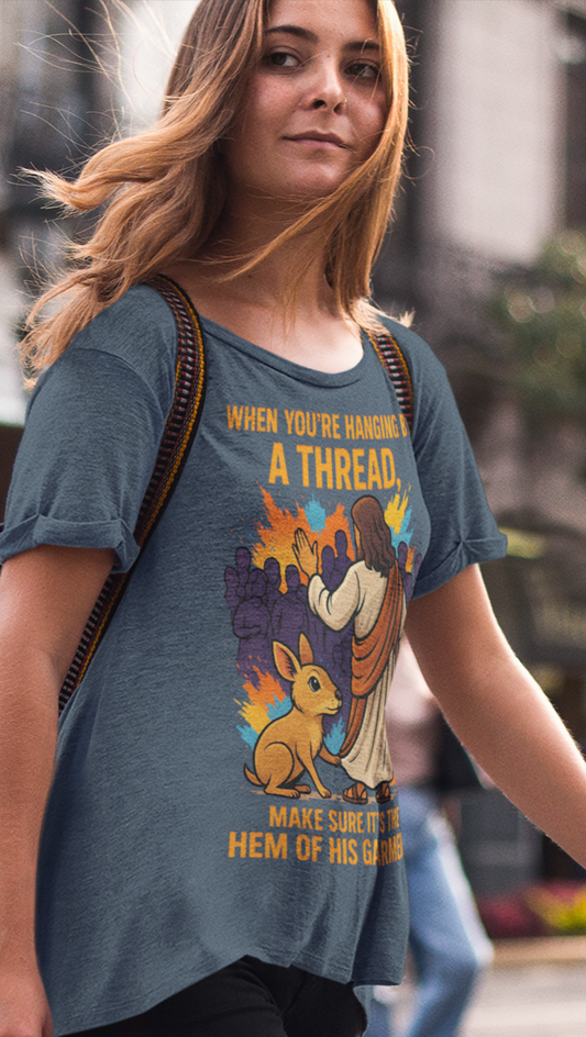 “Faith Heals – Women’s Festival Scoop Christian Tee”